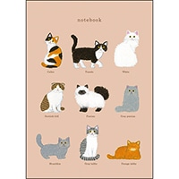 #グリーティングライフ ノート 米津祐介ノート 5mm方眼,64ページ,A5 ネコ YZN-461