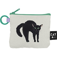 #グリーティングライフ(国内販売のみ） 身辺雑貨 キャットアンドクッションミニポーチ カラビナ付 グレー SDZ-60