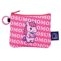 #グリーティングライフ クッションミニポーチ カラビナ付 スモモモモモモモモ MOZ-22