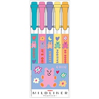 #グリーティングライフ マーカー シックマイルドライナー 水性顔料･5色セット シック MMZ-496