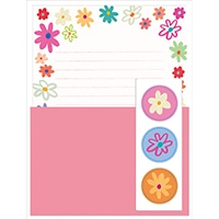 #グリーティングライフ レター シックレターセット 便箋6枚･封筒3枚･シール3枚 フラワー MMS-497