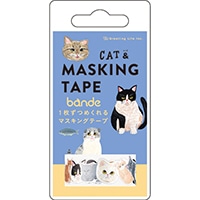 #グリーティングライフ(国内販売のみ） マスキングテープ キャットアンドbandeマステ 20mm・12柄108Sheet キャット＆ SDZ-59