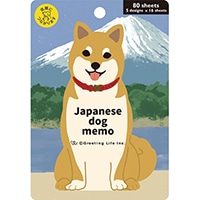 #グリーティングライフ メモ帳 アニマルダイカットメモ 5design･80Sheet ジャパニーズドッグ ETN-216