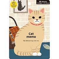 #グリーティングライフ メモ帳 アニマルダイカットメモ 5design･80Sheet ねこ ETN-221