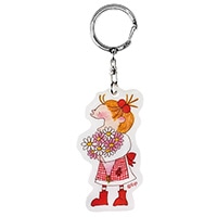 #グリーティングライフ ココちゃん･アクリルキーホルダー  フラワー RYSP-171