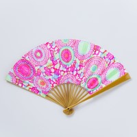 #尚雅堂 身辺雑貨 友禅扇子 7.5寸･15間（約23cm） neon 4 48102