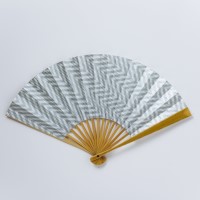 #尚雅堂 身辺雑貨 友禅扇子 7.5寸･15間（約23cm） Tweed 4 48106