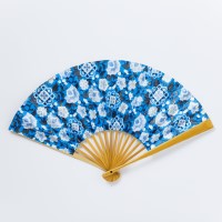 #尚雅堂 身辺雑貨 友禅扇子 7.5寸･15間（約23cm） GARDEN 4 48111