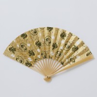 #尚雅堂 身辺雑貨 友禅扇子 7.5寸･15間（約23cm） 風神雷神 48116