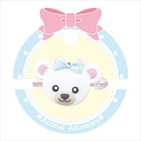 #ワールド商事 身辺雑貨 アニマルヘアゴム  ホッキョクグマ 103521