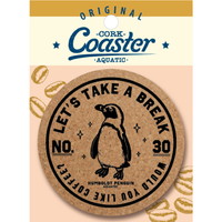 #ワールド商事 コースター アクアチック　コルクコースター  フンボルトペンギン 108359