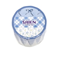 #カミイソ産商(国内販売のみ） マスキングテープ SAIEN 15mm×7m×3巻 空色リボン UR-2032