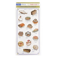 #カミイソ産商(国内販売のみ） シール SAIEN･シール  パリのお菓子１ J-0322
