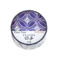 #カミイソ産商(国内販売のみ） マスキングテープ 切子クリアテープ 20mm幅×3m巻 七宝 GR-4091