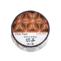 #カミイソ産商(国内販売のみ） マスキングテープ 切子クリアテープ 20mm幅×3m巻 麻の葉 GR-4092