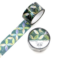 #カミイソ産商(国内販売のみ） マスキングテープ 螺鈿クリアテープ 3m巻 七宝 GR-4098