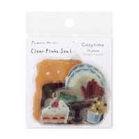 #カミイソ産商(国内販売のみ） シール 透明フレークシール 8design×各3枚 Cozytime Y-0038