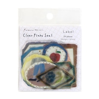 #カミイソ産商(国内販売のみ） シール 透明フレークシール 8design×各3枚 Label Y-0040