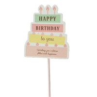 #ケー・イー・アイ フラワーピック Birthday クリップピック　ケーキ   3979