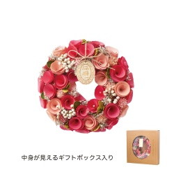 #ケー・イー・アイ ナチュラルリース ワンカラーリース　M  ピンク 5237-B-PK