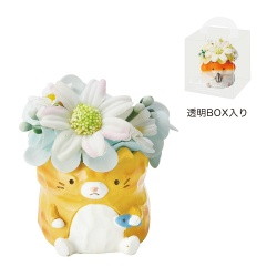 #ケー・イー・アイ ソープフラワー アニマルレジンポットソープフラワー  ねこ 5247-NE