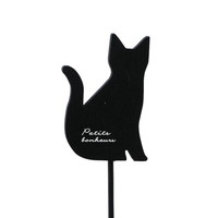 #ケー・イー・アイ フラワーピック HW木製プレートピック　黒猫ピックM  お座り 5341-A