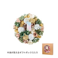 #ケー・イー・アイ ナチュラルリース ナチュラルリース M  シフォンピンクグリーン 5379-B
