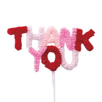 #ケー・イー・アイ フラワーピック モールピック　THANK YOU  レッド＆ピンク 5420-RD