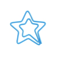 #KDT Japan 事務小物 星型クリップ  ブルー 120846