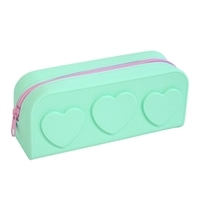 #KDT Japan 収納用品 シリコンペンケース  ハート・グリーン・ピンク 120967