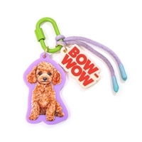 #KDT Japan 身辺雑貨 BOWWOWキーホルダー 犬パーツ色 パープル 120992