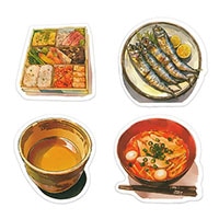 #エルベール シール 防水ステッカー  和食MIX10 ATE-291
