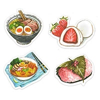 #エルベール シール 防水ステッカー  和食MIX11 ATE-292