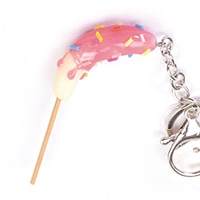 #エルベール チャーム 食品サンプルチャーム  バナナピンク KHP-98