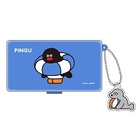 #アイアップ(国内販売のみ） ケース PINGU×松本セイジ ミニケース 約H55×W98×D20ｍｍ Blue 546323