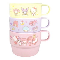 #ティーズファクトリー(国内販売のみ） カップ サンリオプラカップ３Ｐセット  ガールズ SR-5526473GR