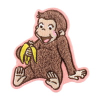 #ティーズファクトリー(国内販売のみ） シール おさるのジョージモコモコ刺繍ステッカー　  バナナ OG-5546807BN
