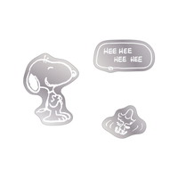 #ティーズファクトリー(国内販売のみ） 身辺雑貨 スヌーピーデコレーションミラー　  ブラック＆ホワイト･ホワイト SN-5549166WH