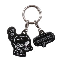 #ティーズファクトリー(国内販売のみ） 身辺雑貨 スヌーピー2チャームキーリング　  ブラック＆ホワイト･ブラック SN-5549167BK