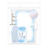 #クーリア ファイリング用品 とうめいシールバインダー　  ブルー 01062