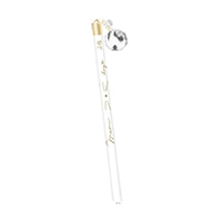 #クーリア 鉛筆 ミャウデイファーチャーム付き鉛筆 2B・丸 ホワイト 04257