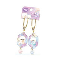 #クーリア  チャーム付きツインキーホルダー  ナイトミャウ 06295