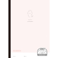 #クーリア ノート １８０度ひらき方眼ノート  ピンク 90121