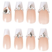 #カミオジャパン ネイルチップ ネイルチップロングスクエアタイプ  WHITE FRENCH 226217