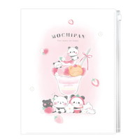 #カミオジャパン クリアファイル もちもちぱんだファスナー付き6Pファイル  イチゴパフェ 230294