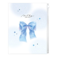 #カミオジャパン  MILKY BLUEファスナー付き6Pクリアファイル   231203