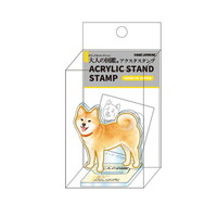 #カミオジャパン  大人の図鑑アクリルスタンドスタンプ  柴犬 232072