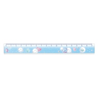 #カミオジャパン 定規 新学期スリム17cm定規  ぽんぽんシマエナガ 234351