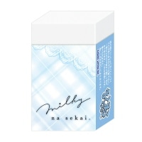 #カミオジャパン  MILKYBLUEまとまるくん消しゴム  チェック 235058