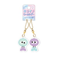 #クラックス キーホルダー クリアニコイチキーホルダー  フワフワキョロメ 130290